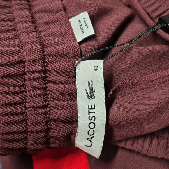 Lacoste 32 34 40 Bordeaux Track Pants - New - Picture 11 of 13